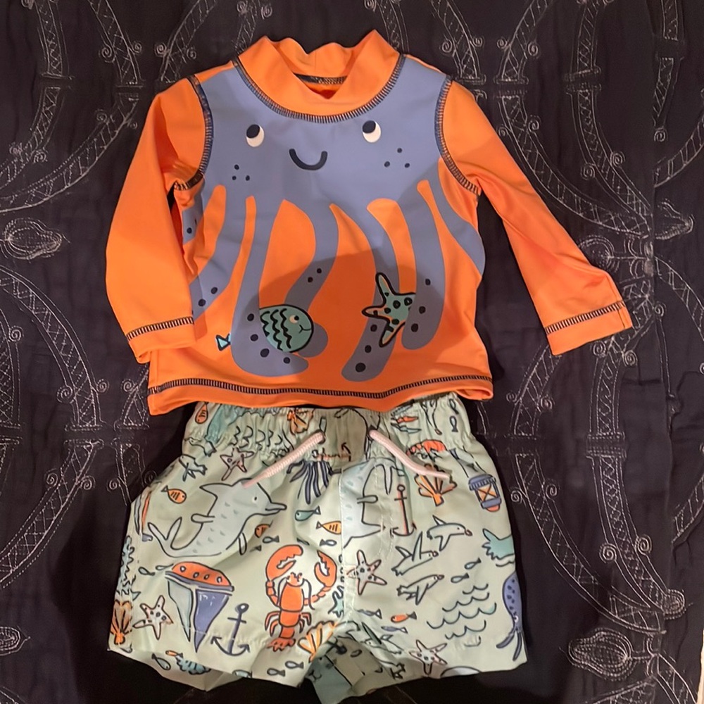 Baby bathing suit set